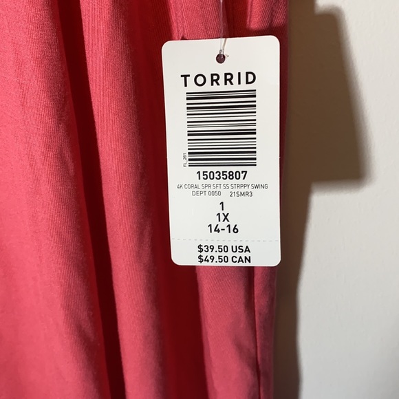 NWT Torrid coral t-shirt super soft - Picture 5 of 6